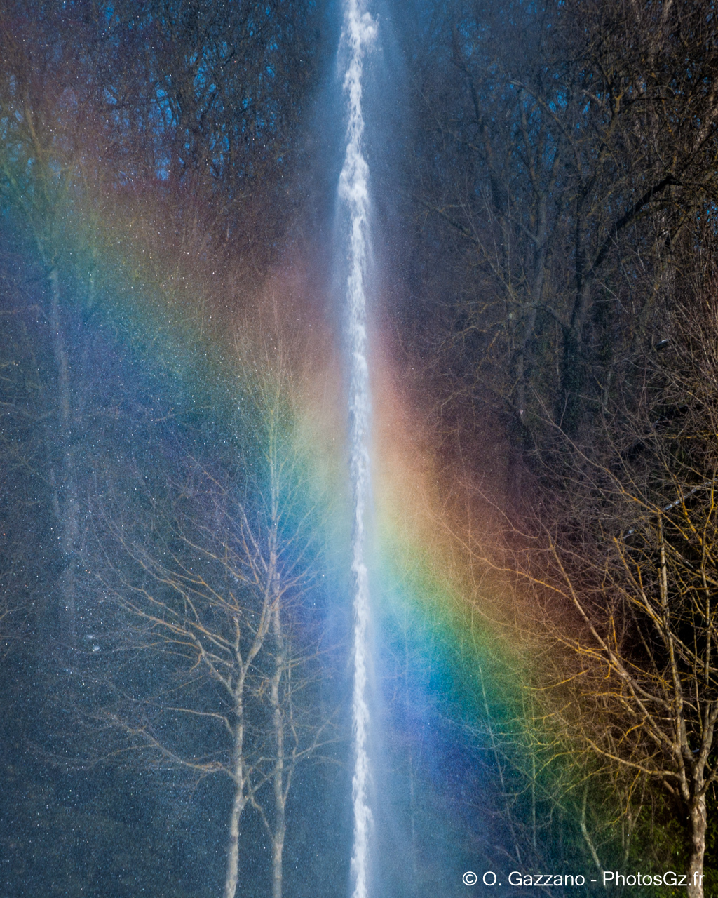Arc en ciel au Parc de Sceaux en hiver